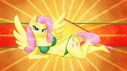 aleximusprime anthro bedroom_eyes bra fluttershy_(mlp) friendship_is_magic hand_in_panties my_little_pony panties straight_hair