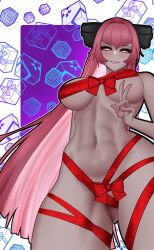 christmas condesavr heart-shaped_pupils large_breasts latam_virtual_youtuber n4hkz ribbon virtual_youtuber vjin vtuber vtuberfanart