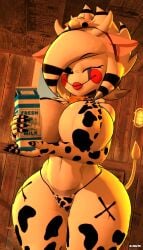 1girls 3d ass big_ass big_breasts big_thighs breasts butt collar cow_print cowbell fazclaire's_nightclub female female_only five_nights_at_freddy's five_nights_at_freddy's_2 fnaf fredina's_nightclub giant_breasts gigantic_ass gigantic_breasts gigantic_thighs huge_ass huge_breasts huge_thighs looking_at_viewer marie_(cally3d) marie_(cryptia) marionette_(fnaf) nipples_visible_through_clothing puppet_(cally3d) puppet_(fnaf) relliksb ring scottgames smiling_at_viewer smug solo tagme thick_hips thick_thighs thighs white_pupils