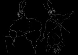 anthro ass big_ass bunny cheeks fat_ass fat_butt fat_cheeks furry huge_ass huge_butt huge_cheeks rabbit spread_legs thick_thighs vib-ribbon vibri video_games