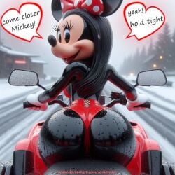 ai_generated ass_focus disney gloves minnie_mouse public_domain sombra11 sugestive_pose wet