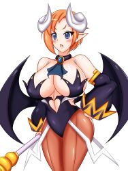 breasts cosplay demon_girl demon_horns disgaea huge_breasts la_pucelle_tactics large_breasts magic_knight_(disgaea) nippon_ichi_software overlord_priere overlord_priere_(cosplay) priere priere_(cosplay) thighs tight_clothing tights yukari_ume