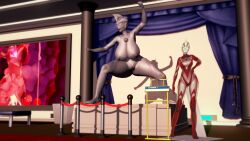 3d alien alien_girl alien_humanoid alternate_breast_size breasts display galactic_art large_breasts nipples pose thick_thighs ultraman_(franchise) ultrawoman