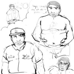 artist beer_belly belly chubby chubby_male farmer_(stardew_valley) fat male male_only shane_(stardew_valley) sketch skizzle stardew_valley