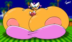 1boy 1girls alternate_version_available between_breasts breasts_bigger_than_body breasts_bigger_than_head breasts_bigger_than_torso bursting_breasts corydingus furry heart huge_breasts hyper hyper_breasts massive_breasts meat_wall_(body_type) rouge_the_bat sonic_(series) tagme