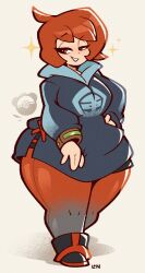 1girls alternate_body_type arezu_(pokemon) ass_bigger_than_head bottom_heavy chubby chubby_female female huge_ass huge_hips huge_thighs legendofnerd plump pokemon pokemon_legends:_arceus red_eyes red_hair tagme thick_thighs wide_hips