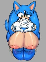 absurd_res anthro big_breasts blush breasts chilispice female hi_res huge_breasts hyper hyper_breasts nipples nude rule_63 sega shaking_breasts solo sonic_(series) sonic_the_hedgehog sonic_the_hedgehog_(series) sonique_the_hedgehog