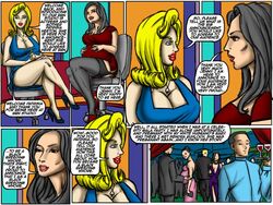 2girls bbn_3 blonde_hair comic english_text illustrated-interracial large_breasts text