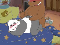 bear cartoon_network grizzly_(wbb) grizzly_bear male mammal panda panda_(wbb) we_bare_bears yaoi