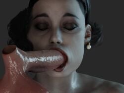 3d alcina_dimitrescu animated artist_request blowjob capcom cheek_bulge disembodied_penis fellatio forced_oral hands-free no_sound older_female oral resident_evil resident_evil_8:_village shorter_than_10_seconds swallowing tagme video