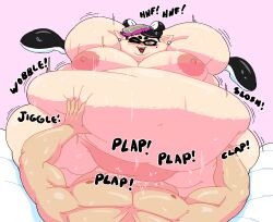 1boy 1boy1girl 1girls 2023 absurd_res alternate_version_available areolae bbw belly breasts callie_(splatoon) fat female gigantic_belly huge_belly huge_breasts male male_pov morbidly_obese muscular muscular_male nintendo nipples nude nude_female obese obese_female one_eye_closed overweight overweight_female plump pov punishedabso splatoon ssbbw sweat