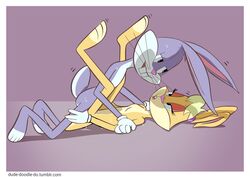 bugs_bunny dude-doodle-do duo female fur lagomorph lola_bunny looney_tunes male mammal rabbit sex show sweat the_looney_tunes_show warner_brothers