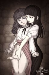 1futa 1girls algozhell behind_another cum dickgirl fear_and_hunger fear_and_hunger:_termina futanari lifting_skirt marina_(fear_and_hunger) masturbation samarie_(fear_and_hunger) tagme trans_woman transfem