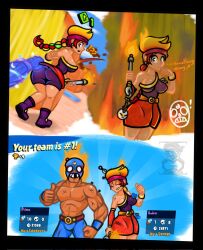 amber_(brawl_stars) brawl_stars el_primo_(brawl_stars) female gotig1231