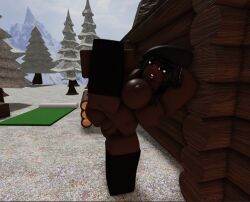 1girls 3d anonymous_male blush cometrr34 dark-skinned_female functionally_nude functionally_nude_female glasses headphones microphone roblox robloxian robloxian_mia_khalifa smile source_request stockings stormrr34_(artist) tagme thighhighs