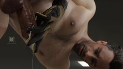 1boy 3d 3d_model activision alejandro_vargas alejandro_vargas_(cod) balls bara barazoku beard big_balls big_penis call_of_duty call_of_duty_modern_warfare_2_(2022) completely_nude completely_nude_male cum cum_drip cum_dripping_from_penis erection facial_hair gay genital_fluids hairy male male_focus male_nipples male_only male_pubic_hair manly modern_warfare muscular_male nipples nude obbi_mation penis solo solo_male yaoi