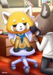 aggressive_retsuko aggretsuko anthro anus ass bbmbbf female fur34 furry haida male male/female open_mouth palcomix pussy retsuko sanrio teeth