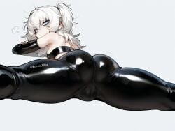 1girls ai_generated belly_button big_ass big_butt blue_eyes bubble_ass bubble_butt camel_toe cameltoe commission dungeons_and_dragons imminent_sex latex latex_armwear latex_clothing latex_legwear latex_pants latex_tubetop leather leather_clothing leather_pants lily_buns looking_at_viewer looking_back mage oatmealdood oblivion oc original pale-skinned_female shiny_clothes shortstack skin_tight skyrim small_breasts solo_female splits submissive submissive_female suggestive_look suggestive_pose the_elder_scrolls thick_ass thick_butt thick_thighs tube_top tubetop twintails white_hair