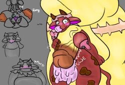 animal_butchery_diagram anthro big_penis blush blushing_profusely bovid bovine cattle drinking fellatio female female/female ftg_transformation fti_transformation gender_transformation genital_growth genitals giraffe giraffid growth gynomorph headpat hi_res horn imminent_sex intersex intersex/female ishitmypants leg_scar mammal moloki_(ishitmypants) mouth_hands neck_scar nipple_piercing nipples oral penile penis penis_between_breasts penis_growth piercing scar sex site_marking size_difference snout_fuck snout_in_urethra teats thigh_scar transformation udders zira_(ishitmypants)