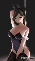 1girls 2d 2d_(artwork) 2d_artwork arm_behind_head arm_between_legs armpit armpit_crease armpit_peek armpits belly_button big_breasts black_bunny_ears black_bunnysuit black_hairband black_legwear black_leotard black_stockings black_thigh_highs black_thighhighs black_topwear blush blush_face blushing_at_viewer blushing_female blushing_lines breasts brown-eyed_female brown-haired_female brown_eyes brown_hair bunny_ears bunnygirl bunnygirl_outfit bunnysuit busty busty_female busty_girl cleavage collarbone digital digital_art digital_drawing digital_drawing_(artwork) digital_media digital_media_(artwork) female female_focus female_only fingers groin hairless_armpits hand_behind_head hand_between_legs hand_between_thighs high_resolution highres large_boobs large_breasts lean_figure legs legs_folded legwear leotard long_hair narrow_waist navel oc original original_art original_artwork original_character parted_bangs pole presenting_armpit seiza shaved_armpits shoulders simple_background sitting sitting_on_floor sitting_on_ground sitting_on_knees skeptycally slender_body slender_waist slim_waist solo stockings thigh_highs thighhighs thighs topwear white_wrist_cuffs wrist_cuffs