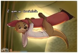 animal_genitalia anthro arin_(letodoesart) bottomless clothed clothing dragon letodoesart looking_at_viewer male mammal mustelid open_mouth otter penis precum smile yaoi