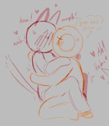 alan_becker animation_vs_animator animation_vs_minecraft blush cat_ears cat_tail circle_head gay gay_anal gay_sex hugging hugging_partner kissing kissing_while_penetrated male male/male male_only moaning moaning_loud non-human non-human_only on_knees orange_body orange_skin red_(avm) red_body red_skin simple_background sitting_on_person sketch the_second_coming_(animator_vs_animation) toony