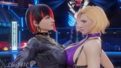 anna_williams big_breasts breast_press breast_to_breast breasts breasts_to_breasts lies1410 nina_williams sisters symmetrical_docking tekken tekken_8