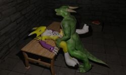 3d_animation anal animated cum cum_in_pussy cum_inside digital_media_(artwork) grimm3d lizard low_effort monster_boy oral rape renamon scalie sex tagme video