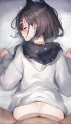 1boy1girl ai_assisted ai_generated backshots female laying_on_stomach sex sex_from_behind too_deep