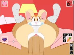 aged_up anal animated big_breasts bikini_top bouncing_breasts breasts cream_the_rabbit ctrl-z female full_nelson furry huge_breasts leggings male nipples sega socks sonic_(series) sonic_transformed_3 thighs vaginal_penetration vanilla_the_rabbit