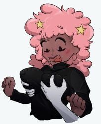 1boy 1girls 2026 2d 2d_(artwork) 2d_artwork afro afro_hair boobs female hair lacey_games maisie_(lacey_games) molestation pink_hair rape sexual_harassment tagme