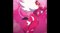 aless_(corazonarts) angel animated ass bad_oc_design charlie_morningstar_(hazbin_hotel) corazonarts cornball corny cringe darkm_650 emily_(hazbin_hotel) female fox french_kiss gloves hazbin_hotel heart_eyes helluva_boss hips horns imp loona_(helluva_boss) male music nipple_tape original_character partially_clothed pink_background pink_skin queen_bee-lzebub_(helluva_boss) scars seductive_look stars succubus tagme tails towel_around_waist twerking vaggie_(hazbin_hotel) verosika_mayday_(helluva_boss) video white_hair wolf_girl yellow_sclera yellow_teeth