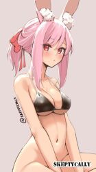 1girls 2d 2d_(artwork) 2d_artwork bare_arms bare_belly bare_chest bare_hands bare_hips bare_midriff bare_navel bare_shoulders bare_skin bare_thighs belly belly_button big_breasts bikini bikini_only bikini_top black_bikini black_bikini_top black_swimsuit black_swimwear breasts bunny_girl busty busty_female busty_girl character_request cleavage collarbone copyright_request digital digital_art digital_drawing digital_drawing_(artwork) digital_media digital_media_(artwork) exposed_arms exposed_belly exposed_chest exposed_hips exposed_midriff exposed_navel exposed_shoulders exposed_skin exposed_thighs eyebrows_visible_through_hair female female_focus female_only groin hair_between_eyes hair_ribbon hair_tie halterneck hourglass_figure large_boobs large_breasts lean_figure long_hair looking_at_viewer midriff narrow_waist navel nipple_bulge pink-haired_female pink_hair pink_hair_female ponytail rabbit_ears rabbit_girl red-eyed_female red_eyes red_hair_ribbon red_hair_tie red_ribbon ribbon shoulders simple_background sitting skeptycally slender_body slender_waist slim_waist solo string_bikini swimsuit swimwear thighs upper_body white_background wide_hips