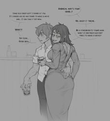 1boy alternate_version_available andrew_graves ass clothed clothing dress eddrawsstuff female green_eyes incest incest_(lore) incestuous large_ass long_hair male mature mature_female mature_woman milf monochrome mother mother_(lore) mother_and_child mother_and_child_(lore) mother_and_son parent parent_and_child renee_graves son text the_coffin_of_andy_and_leyley