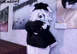 1girls 3d alternate_version_at_source alternate_version_available ass breast_focus breasts clothed clothed_female clothing curvy curvy_female curvy_figure female female_focus female_only furry furry_female furry_only grabbing_breasts grabbing_own_breast litemeows looking_at_viewer paws render rendered request requested roblox roblox_avatar roblox_background roblox_studio robloxian scameows self_upload softcore standing suggestive_pose thighs