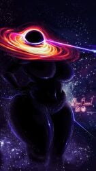 1girls black_body black_hole breasts cosmic_being female female_only galaxy_sized hands_on_hips huge_breasts large_breasts large_female perfect_body personification roguebananas1 stars thick_thighs voluptuous voluptuous_female wide_hips