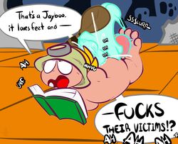 1-upclock anal anthro anthrofied armor boo_(mario) book breasts detailed_background english_text female foot_fetish goomba goombella hard_hat helmet jayboo looking_pleasured male mario_(series) nintendo onomatopoeia paper_mario sound_effects straight text video_games