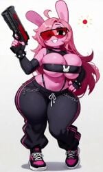 1girls ai_animation ai_generated big_ass big_breasts pinki_(sprunki) small_nipples sprunki sprunki_oc tagme take_off_shirt video