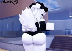 1girls 3d alternate_version_at_source alternate_version_available ass ass_focus clothed clothed_female clothing curvy curvy_female curvy_figure female female_focus female_only furry furry_female furry_only litemeows looking_at_viewer looking_back paws render rendered request requested roblox roblox_avatar roblox_background roblox_studio robloxian scameows self_upload shorts softcore standing suggestive_pose thighs