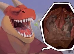 2026 abs anthro bodily_fluids brown_hair burp_cloud burping closed_eyes danathius_(danaers) deer dragon group hair hand_over_head hi_res horn human inside_stomach internal jet_(jetlaudir) kherrox lineless male male/male mammal muscular muscular_male mythological_creature mythological_scalie mythology oral_vore organs partially_submerged picture_in_picture red_body saliva saliva_string scalie shaded sharp_teeth simple_background soft_shading spyz_(artist) stomach stomach_acid teeth tongue trio uvula vore watermark