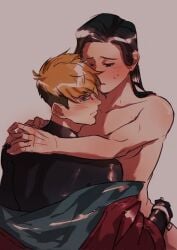 1boy 1girls embracing incest lloveaiden milf mother_and_son naked_female rem_saverem trigun vash_the_stampede