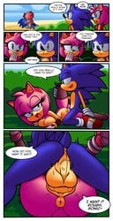 amy_rose anthro anus ass big_penis bitchy_rose breasts casual classic_amy_rose clothed clothed_sex clothing comic exposed_torso female footwear galaxyviolet handwear hedgehog huge_cock male mammal mating_press mostly_nude penis public sex sonic_(series) sonic_boom sonic_the_hedgehog superbunnygt vaginal_penetration