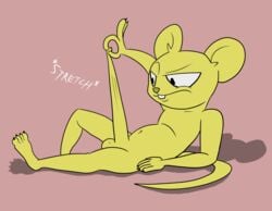 balls dragon_ball dragon_ball_super foreskin_pull fur long_foreskin male male_only mammal mouse nude penis quitela rodent simple_background solo solo_male uncut unknown_artist yellow_fur