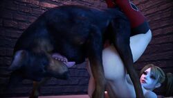 1animal 1boy 1girls 3d ambiguous_penetration animal_genitalia animated ass ass_up batman:_arkham_knight batman_(series) bestiality blender breasts brown_hair canine canine_penis comandorekin dc dc_comics dog dominant_feral duo erection female female_on_feral feral feral_on_female feral_on_human feral_penetrating_human harley_quinn harley_quinn_(arkham) harley_quinn_(arkham_knight) human inside knot knotted_penis legs_up male mascara moaning nude open_mouth outdoors outside penetration penile_penetration penis quadruped rekin3d reverse_piledriver_position sex sound soundandsecrets tongue tongue_out video zoophilia