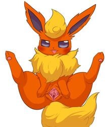 1girls ass blush canine clitoris ecru eeveelution female feral flareon furry nintendo paws pokemon pokemon_(species) presenting presenting_pussy pussy solo spread_legs spread_pussy spreading tail video_games