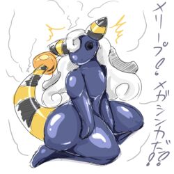 artist_request black_eyes breasts furry mareep pokemon