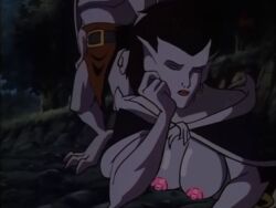 angela_(gargoyles) big_breasts breasts cococock disney edit gargoyles goliath_(gargoyles) nipples screenshot screenshot_edit