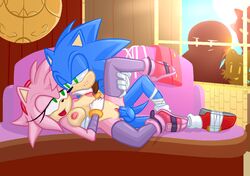 2017 amy_rose amy_rose_(boom) anthro anthro_on_anthro badger balls being_watched black_nose breasts canine clothing duo_focus echidna eye_contact female footwear fox gloves green_eyes group hairband half-closed_eyes hedgehog inside knuckles_the_echidna legwear looking_pleasured male male_penetrating mammal monotreme mostly_nude mustelid nipples open_mouth penis pink_hair scarf sex short_hair silhouette smile sofa sonic_(series) sonic_boom sonic_the_hedgehog sticks_the_badger sticks_the_jungle_badger sticks_the_tejon straight tails team_sonic thanu vaginal_penetration video_games voyeur window