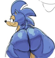 adventures_of_sonic_the_hedgehog american_sonic anthro ass ass_focus bent_over blue_fur classic_sonic dat_ass furry hedgehog looking_at_viewer looking_back looking_to_the_side male_only mammal mohawk nokemop presenting presenting_hindquarters seductive_smile shiny_fur sketch sonic_(series) sonic_the_hedgehog sonic_the_hedgehog_(series) spines