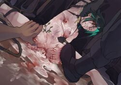 after_sex blood death gay genshin_impact gore male_death nonexistent_(artist) rape tagme xiao_(genshin_impact)